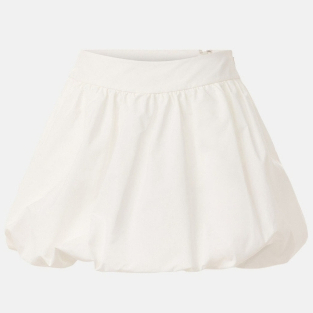 DUNST White Balloon Mini Skirt In White Size L